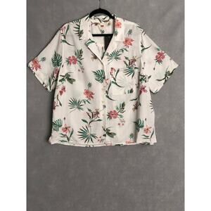 Levi's Button-Up Shirt Women's 2X Short Sleeve Floral  NEW